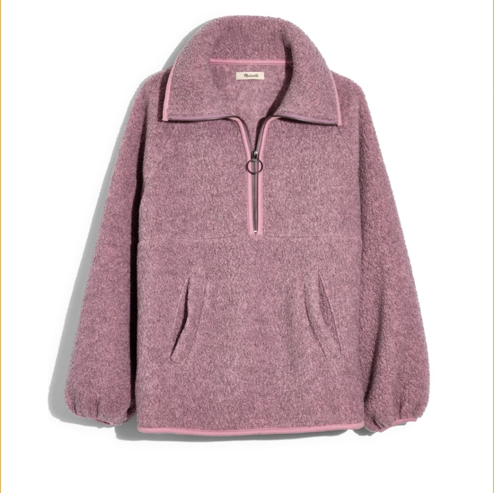 Madewell Polartec Fleece Half Zip Pullover Jacket - Picture 1 of 10